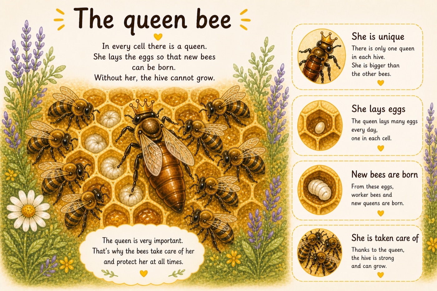 Ilustración: Who lives in the beehive